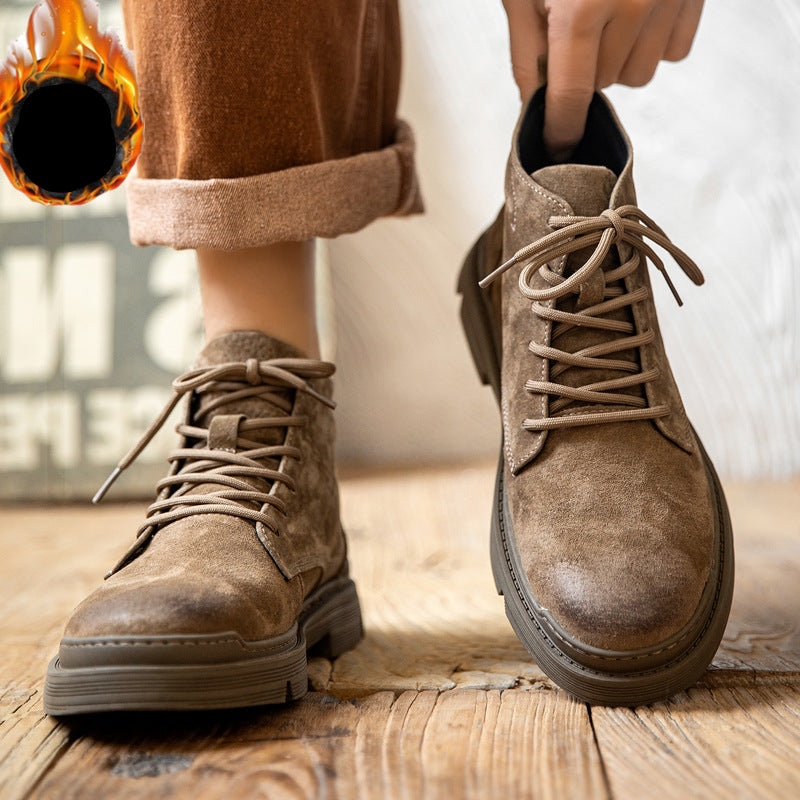 Rugged Lace-Up Work Boots