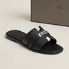 Silver buckle classic black palm print