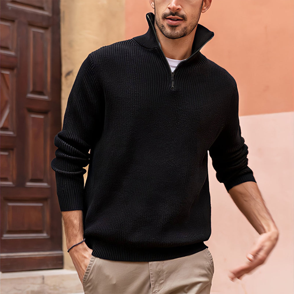 Quarter-Zip Polo Knit