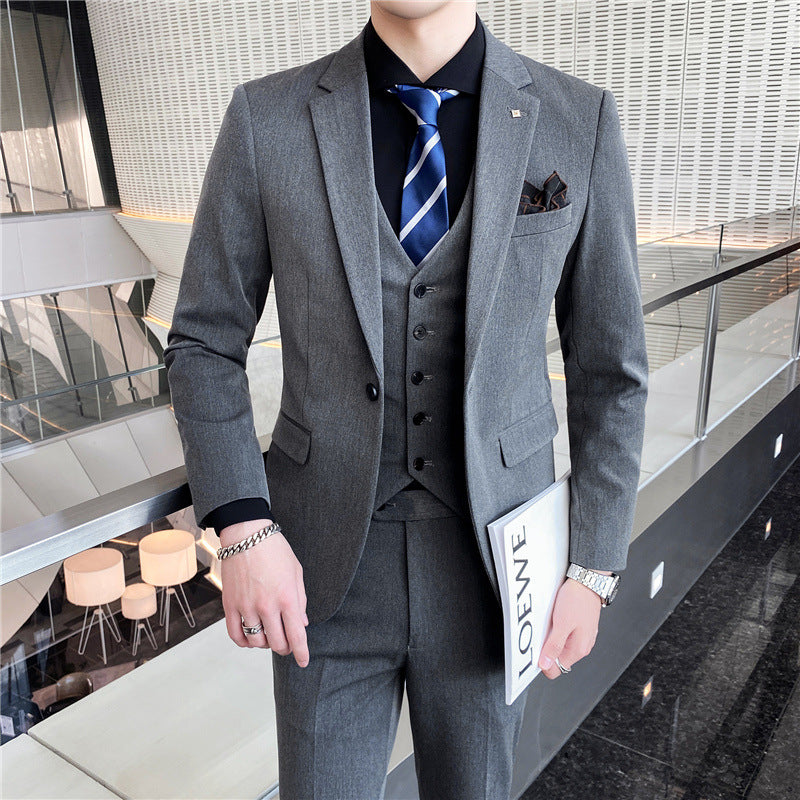 Modern Slim-Fit Three-Piece Suit