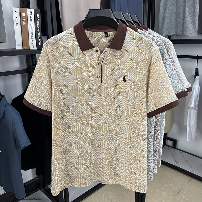 Men's Jacquard Knit Polo