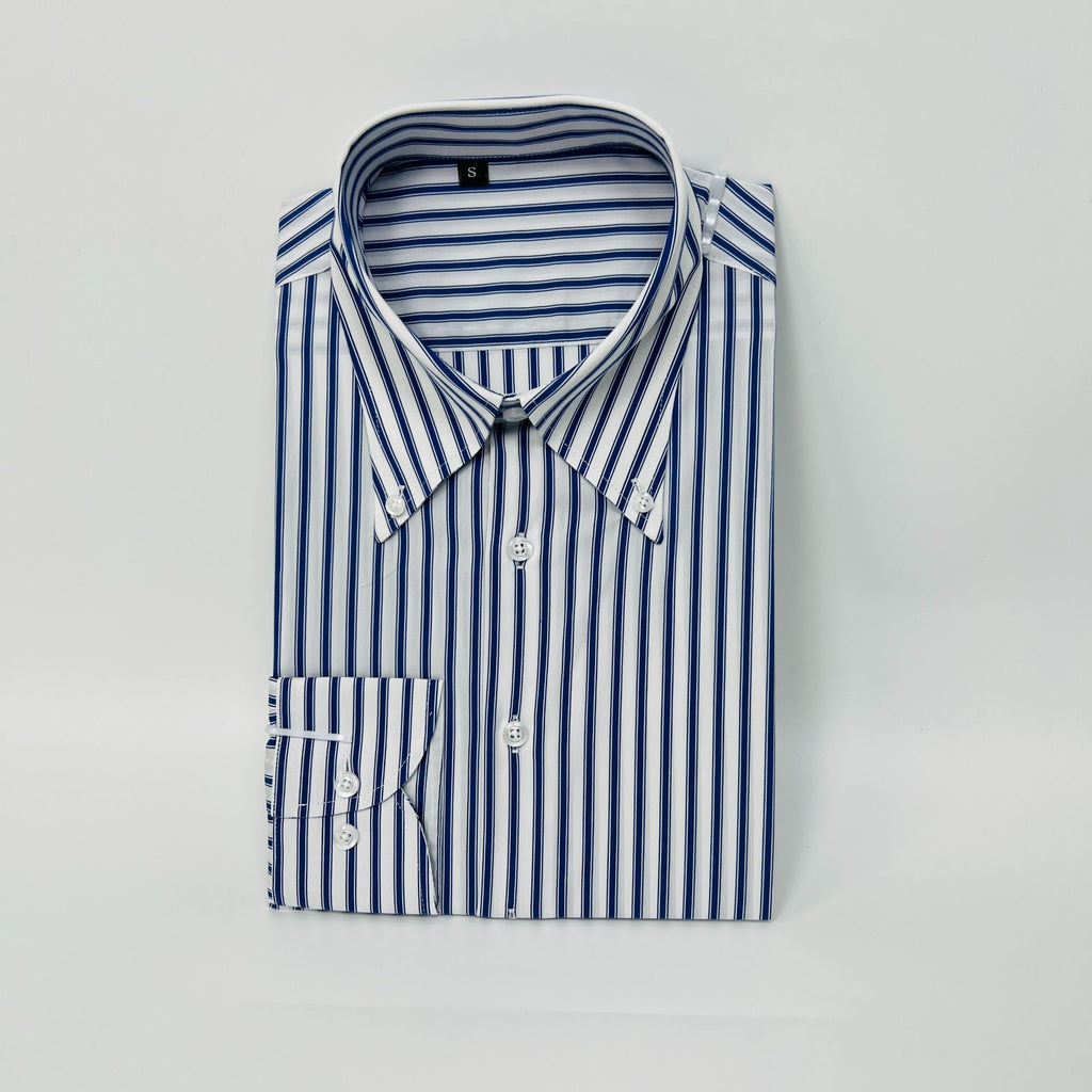 Classic Button-Down Striped Dress Shirt