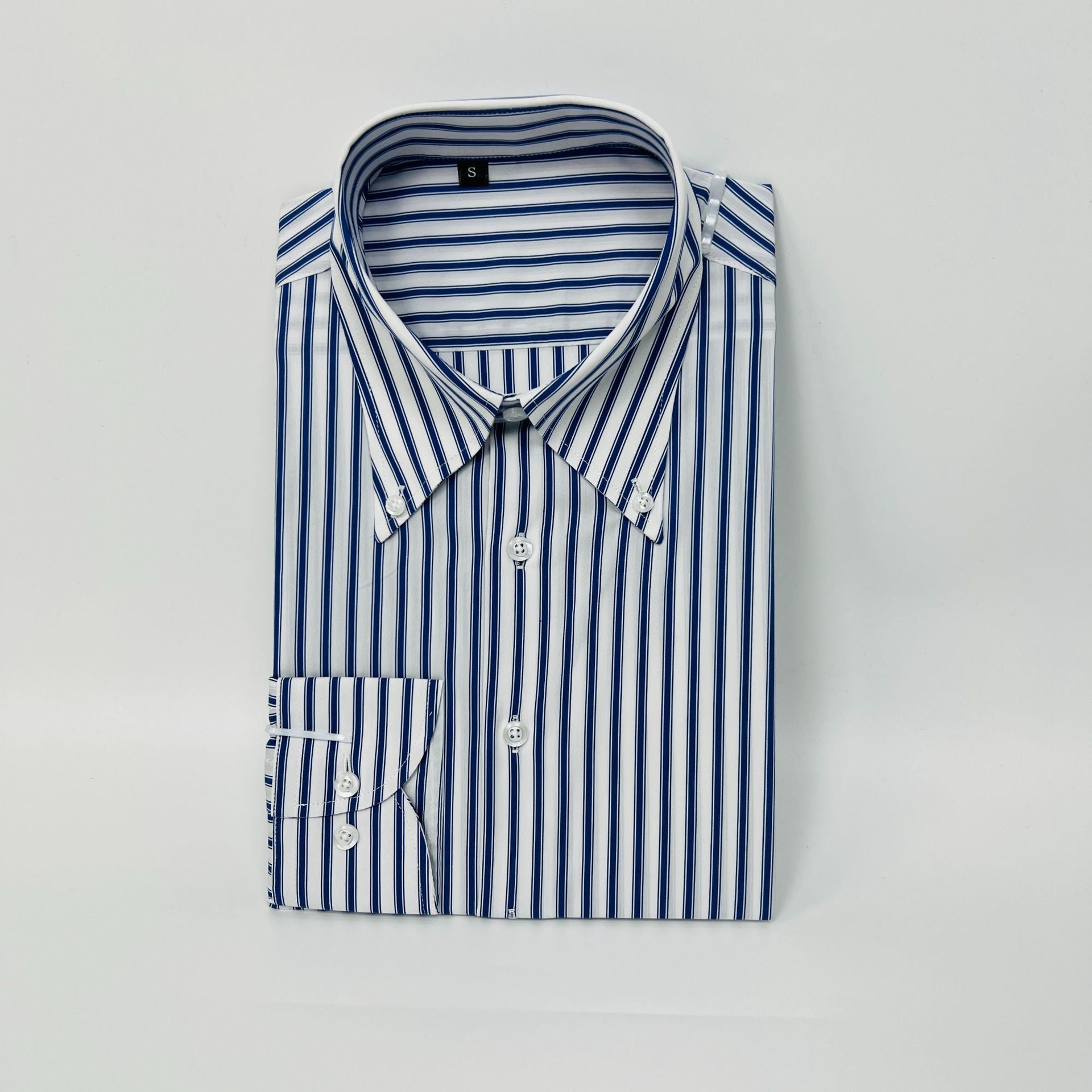 Classic Button-Down Striped Dress Shirt