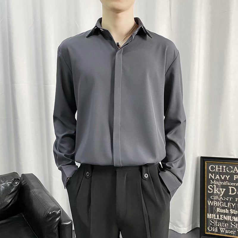 Minimalist Business Casual Long-Sleeve Shirt