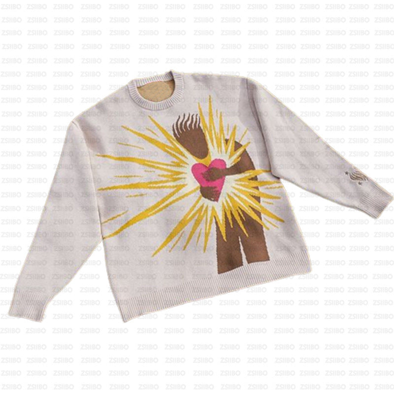 Graphic Oversized Knit Sweater