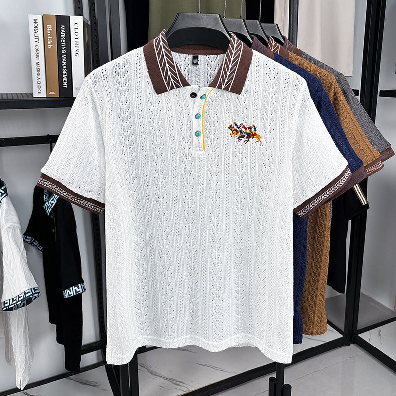 Embroidered Knit Polo
