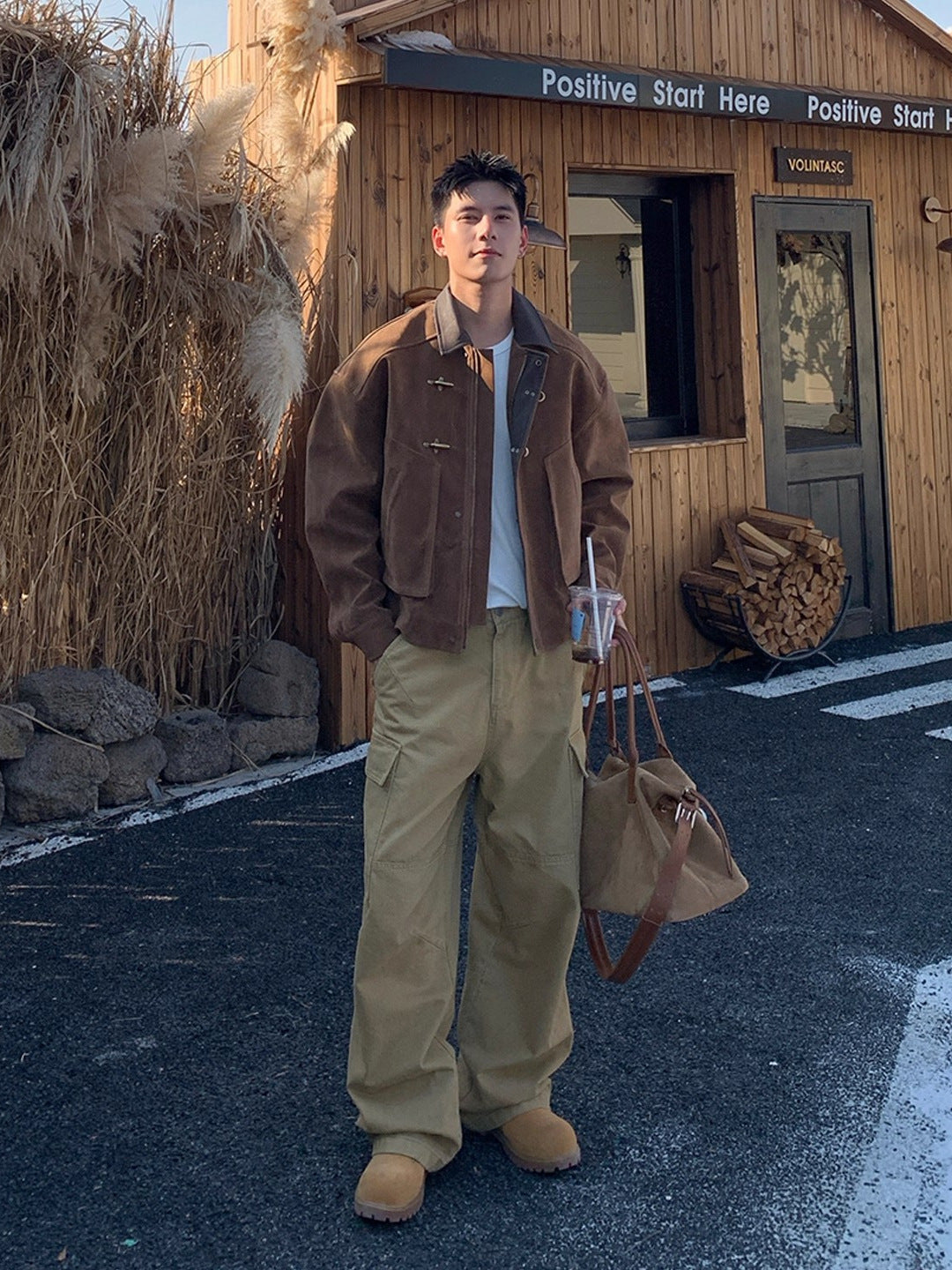 Vintage Toggle Suede Jacket
