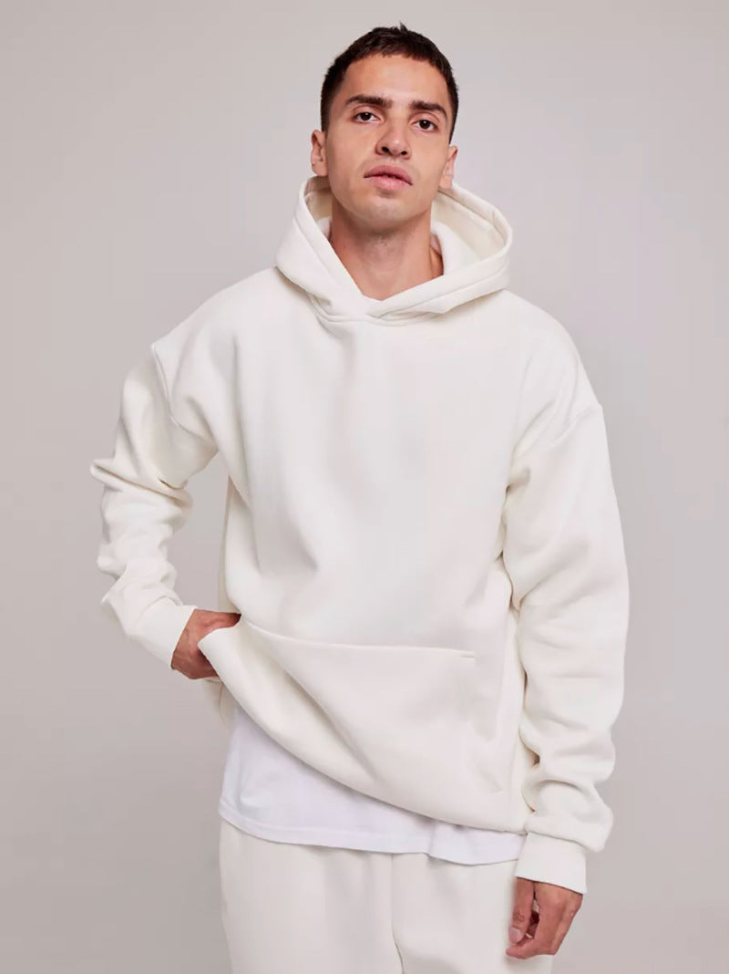 Oversized Terrycloth Drop-Shoulder Hoodie