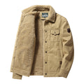 Men's Plush-Lined Washed Cotton Jacket