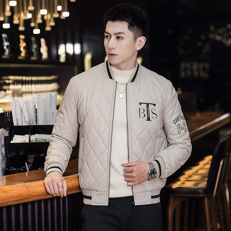 Faux Leather Baseball Jacket