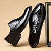 Black 8505 standard leather shoes are comfortable to buy