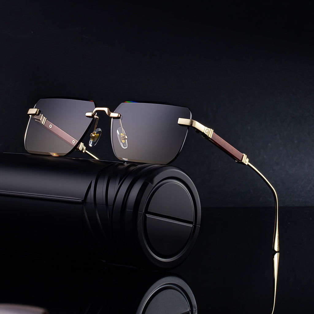 Rimless Photochromic Driving Sunglasses