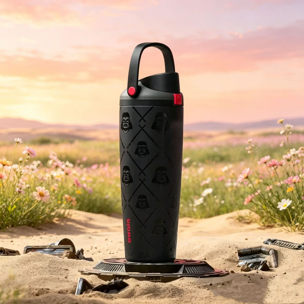 30oz Printed Insulated Water Bottle with Straw