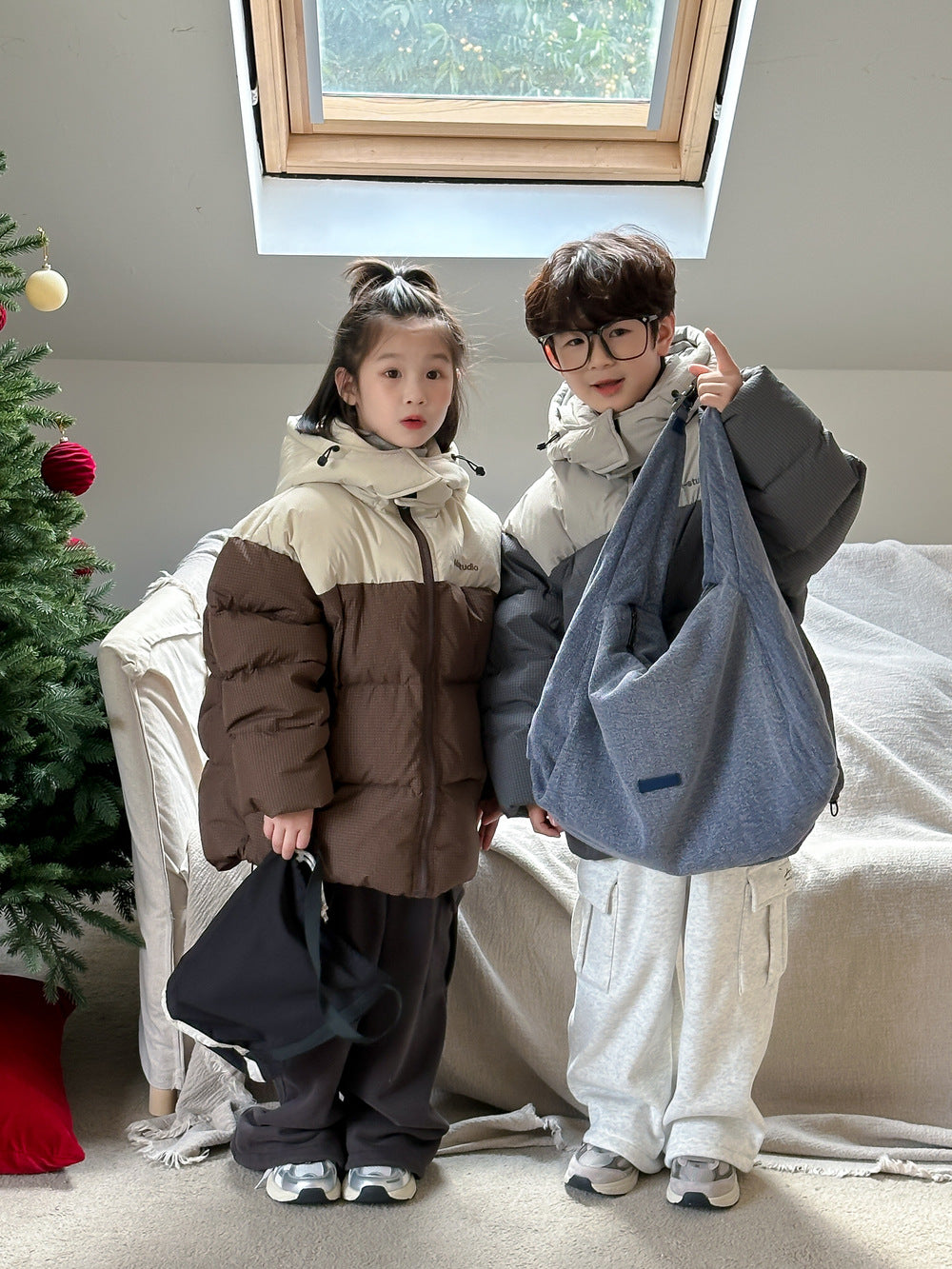 Kids' Short Hooded Puffer Jacket
