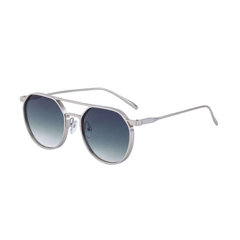 Aviator-Style Retro Metal Sunglasses