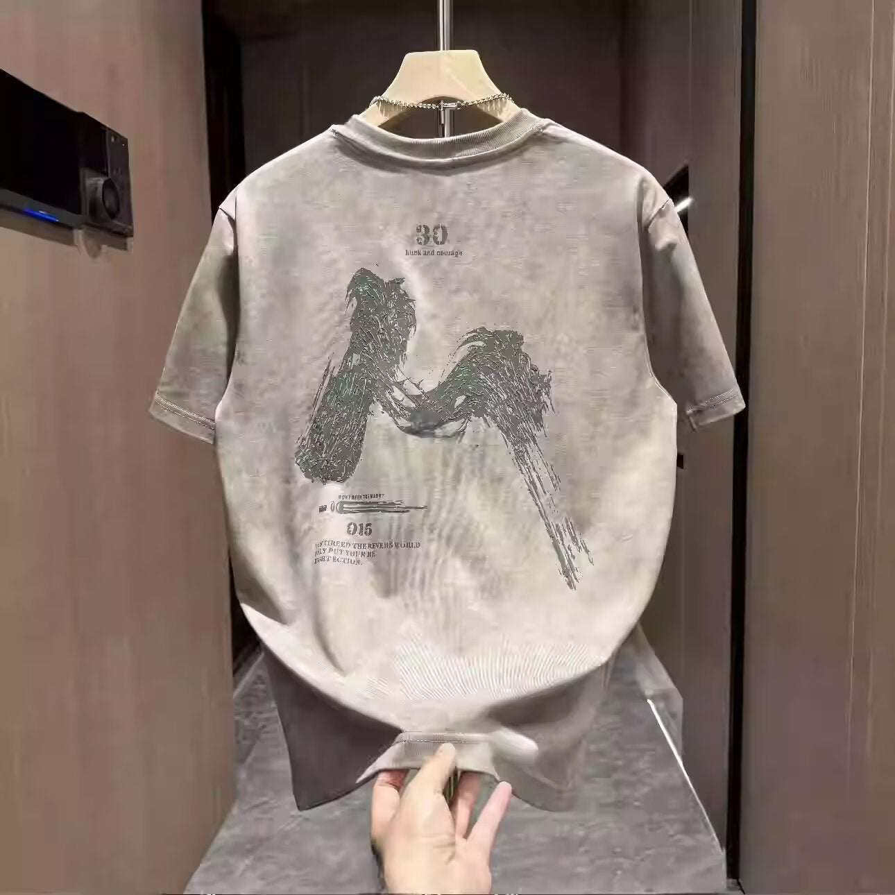 Abstract Graphic Crew Neck Tee