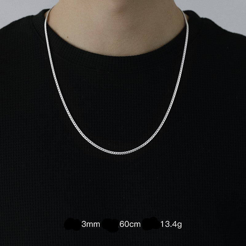 Minimalist Silver Plated Curb Chain