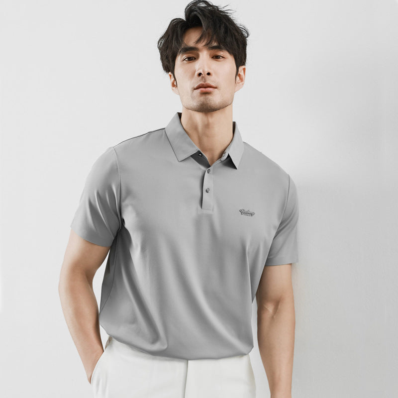 High-Elastic Ice Silk Polo Shirt