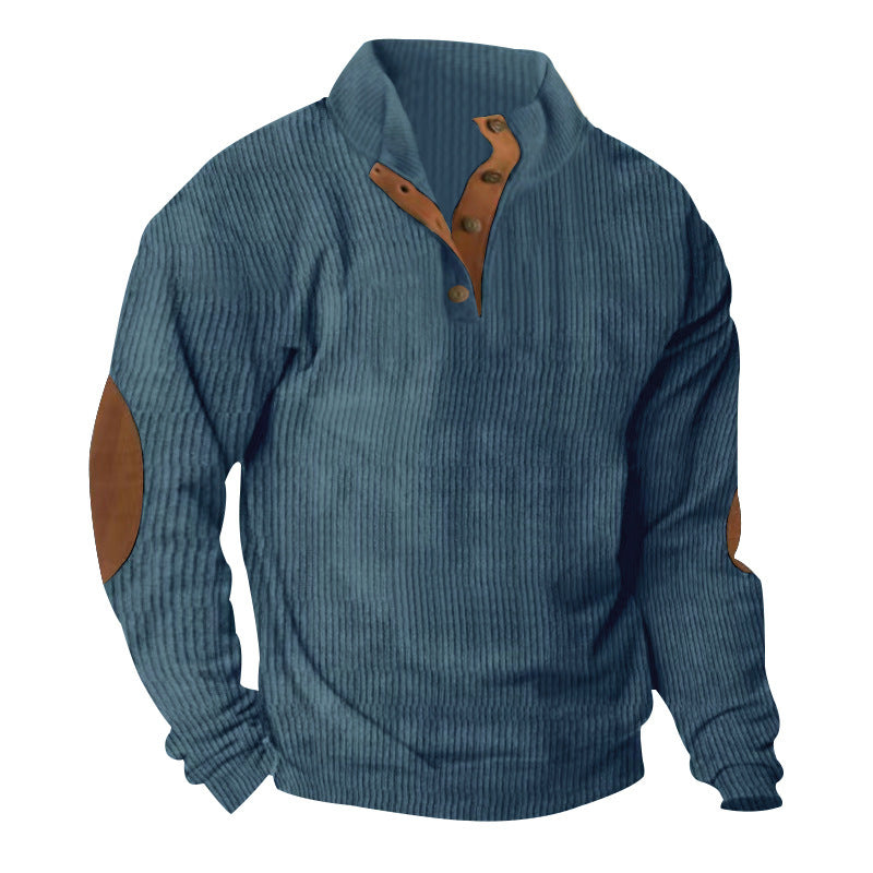 Men's Vintage Style Elbow Patch Pullover