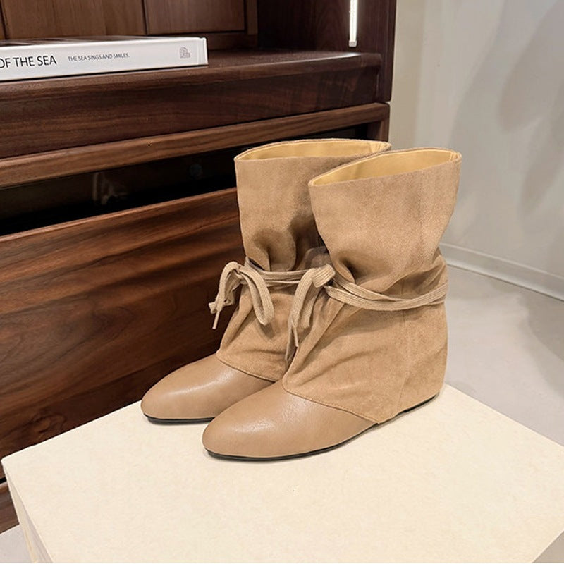 Pointed-Toe Strap Boots