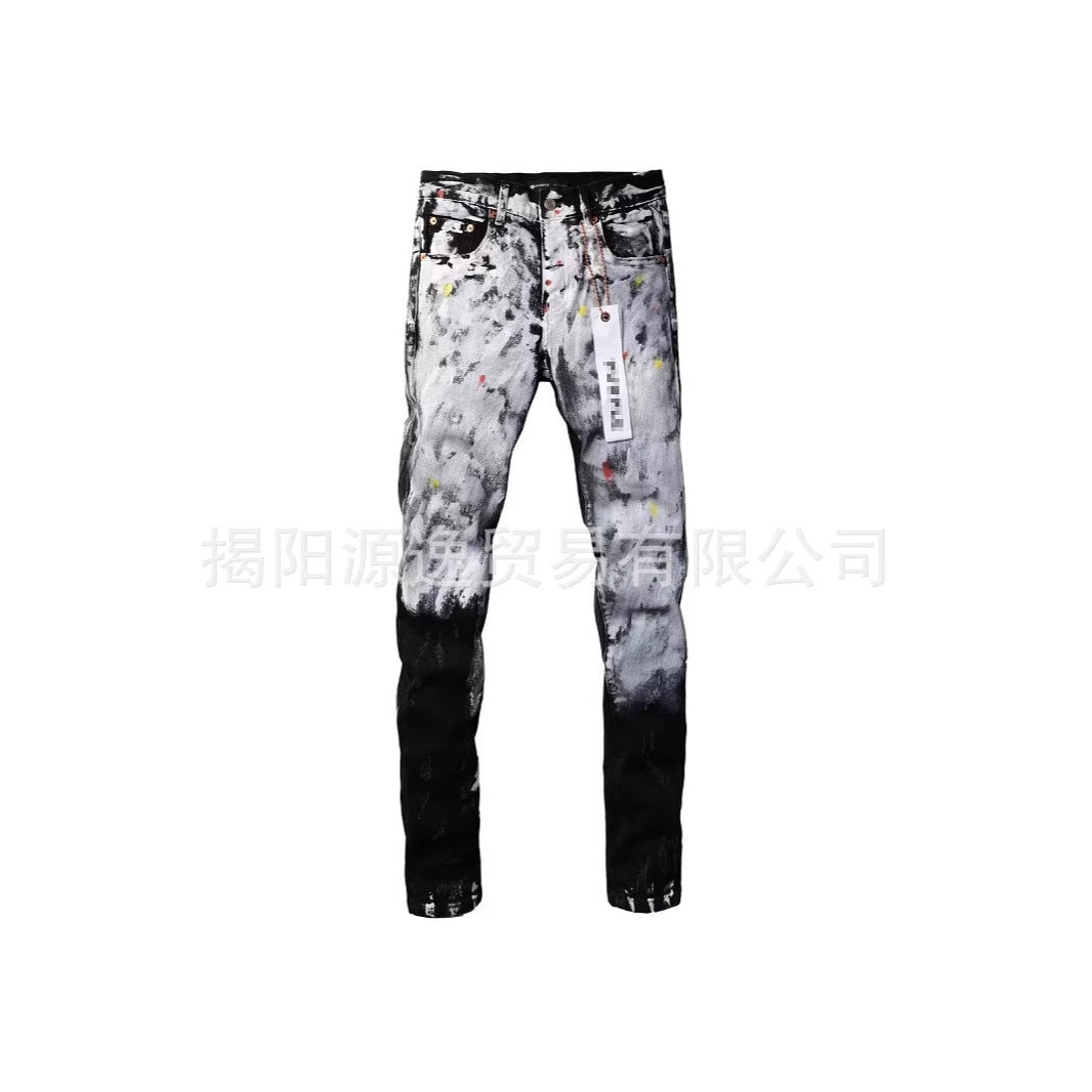 AMIRI Distressed Embroidered Jeans