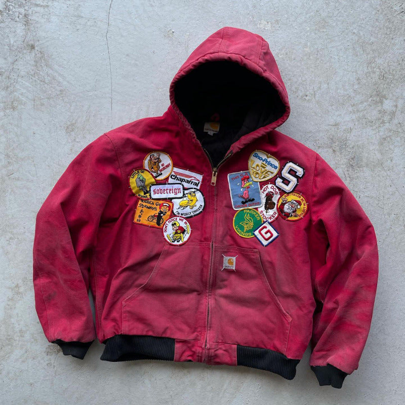 Men’s Hooded Utility Print Jacket