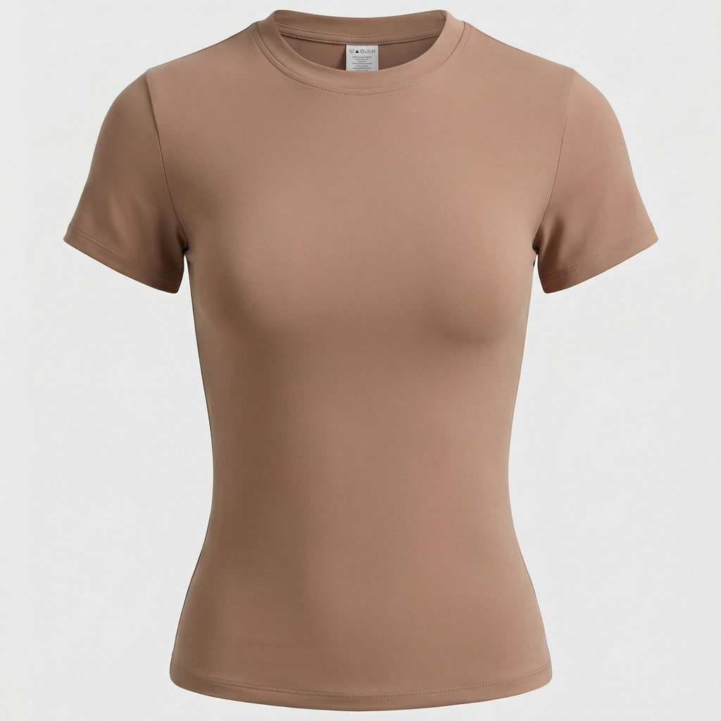 Slim-Fit Short-Sleeve Yoga Top