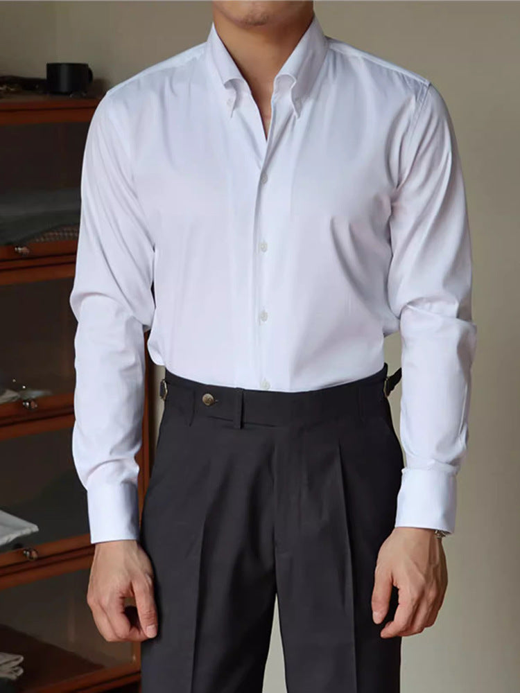 Premium Long-Sleeve Wrinkle-Resistant Dress Shirt