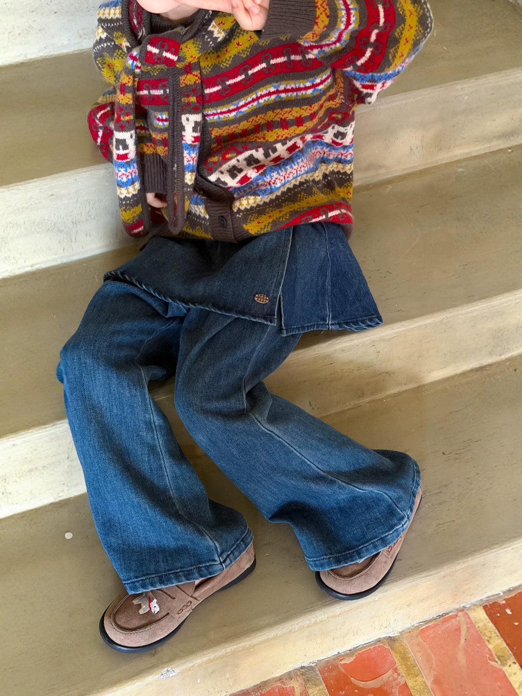 Girls' Flared Denim Pants