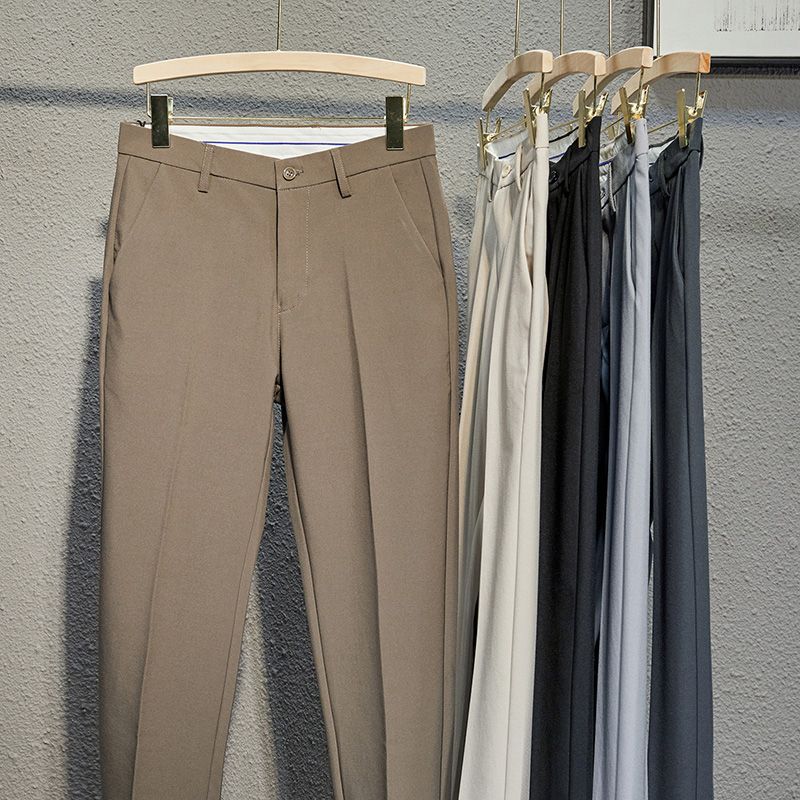 Modern Slim-Fit Drape Trousers