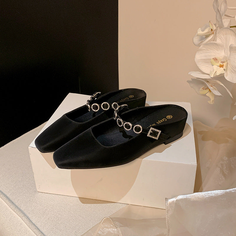 Strap Leather Mules