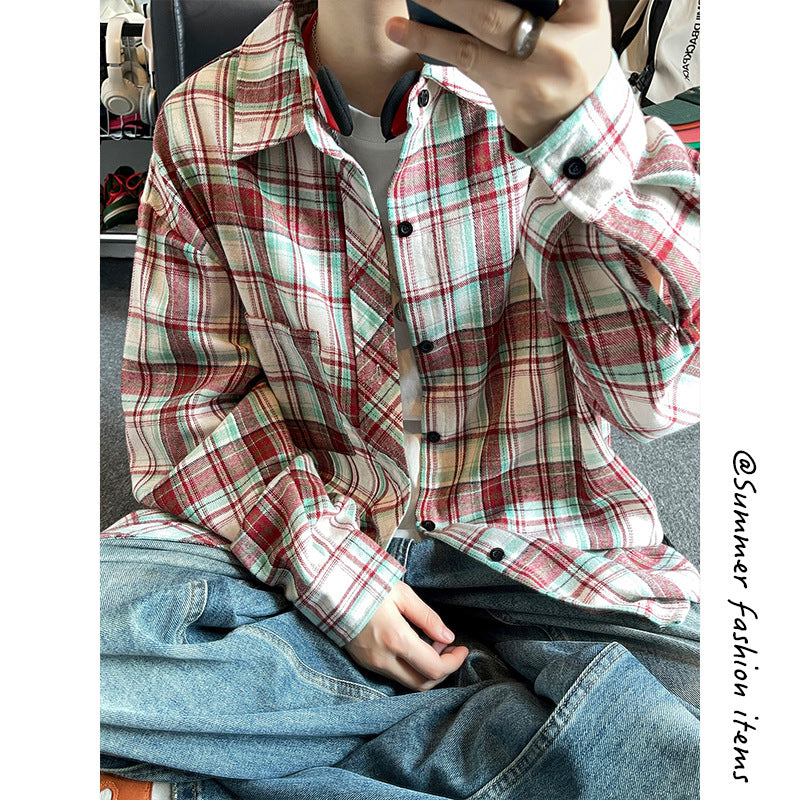 Oversized Retro Plaid Flannel