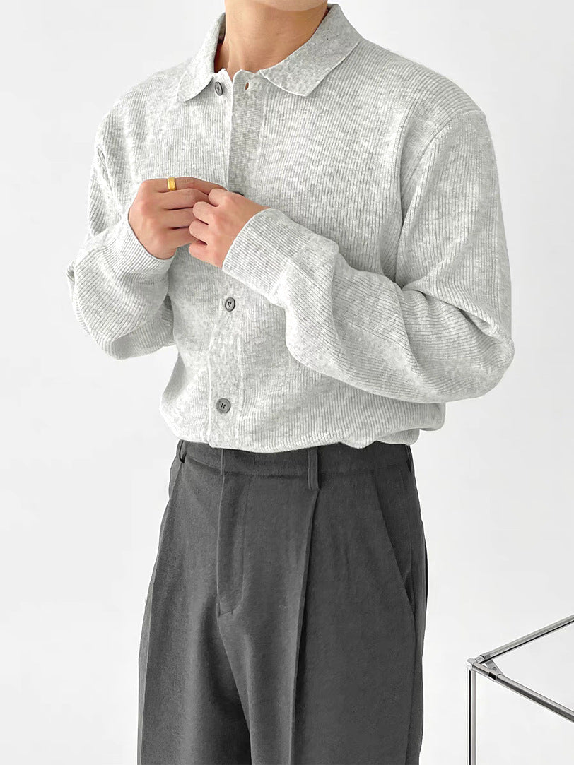 Knit Polo Cardigan Jacket