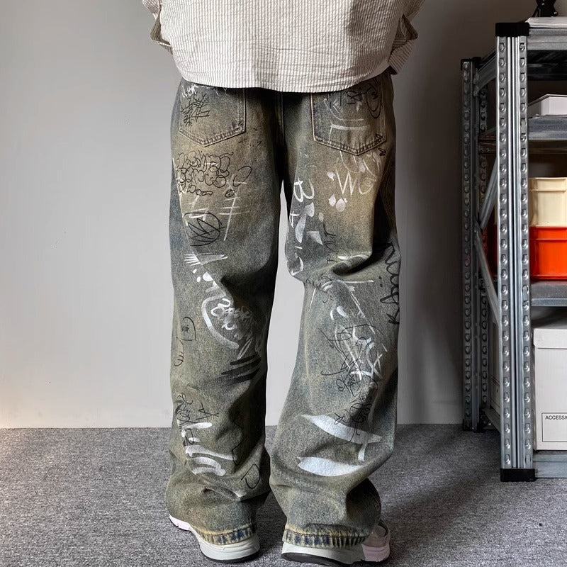 Graffiti Baggy Jeans