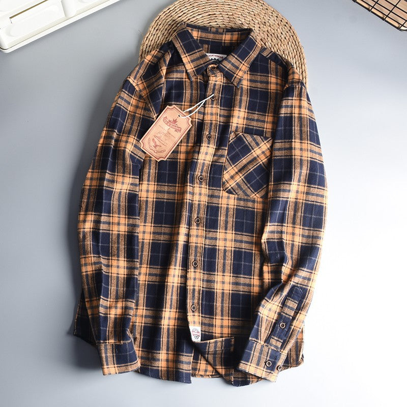 Retro Brushed Flannel Overshirt