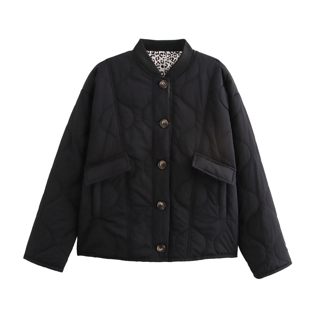 Women's Quilted Button Jacket