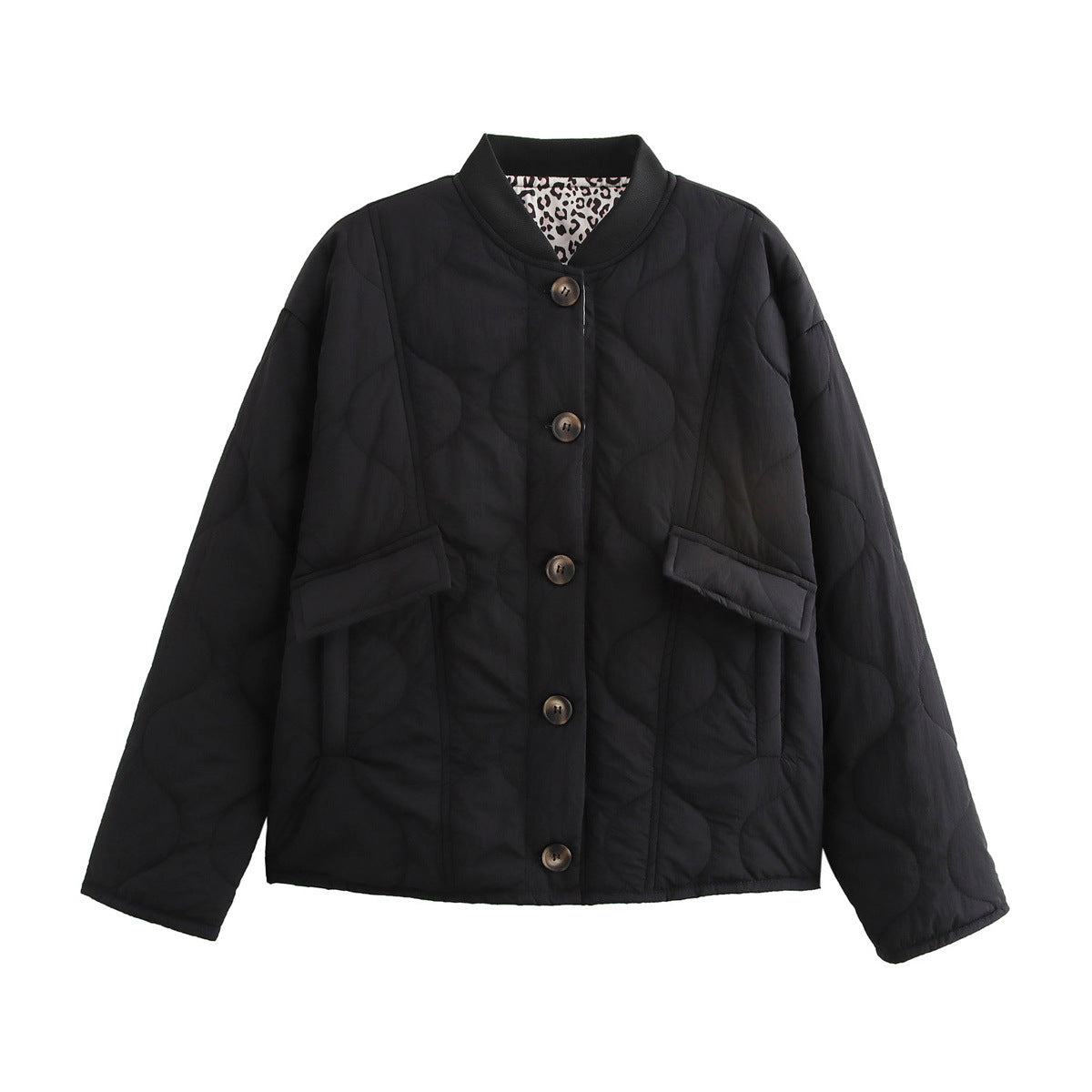 Women's Quilted Button Jacket