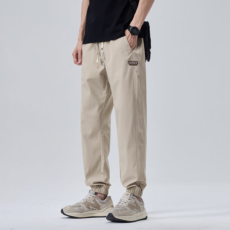 Sporty Elastic-Cuff Trousers