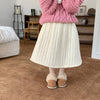 Quilted midi skirt in beige