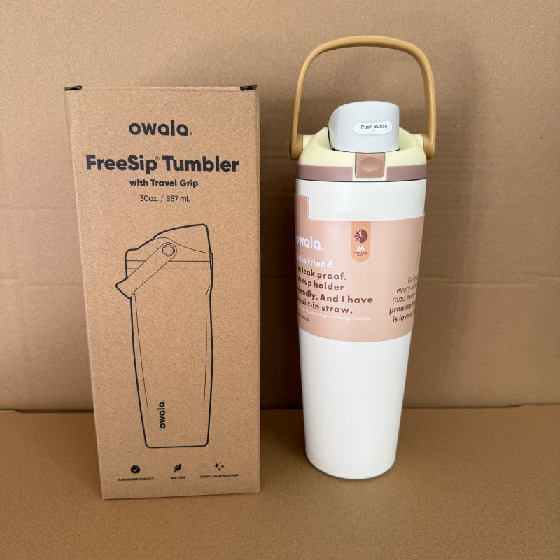 30oz Insulated Stainless Steel Tumbler with Straw