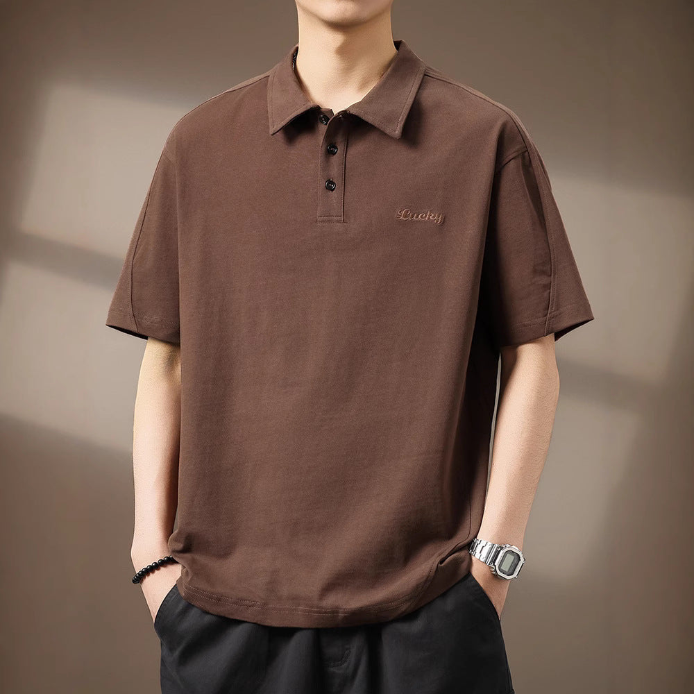 Lucky Embroidered Heavyweight Polo