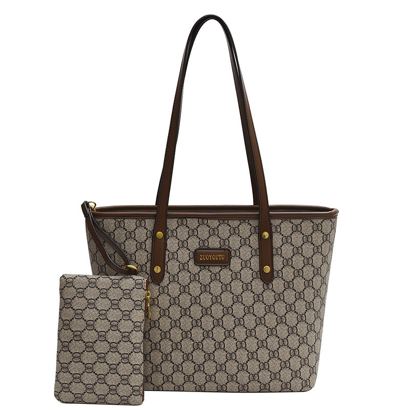 Letter-Print Tote Bag