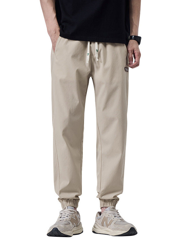 Sporty Elastic-Cuff Trousers