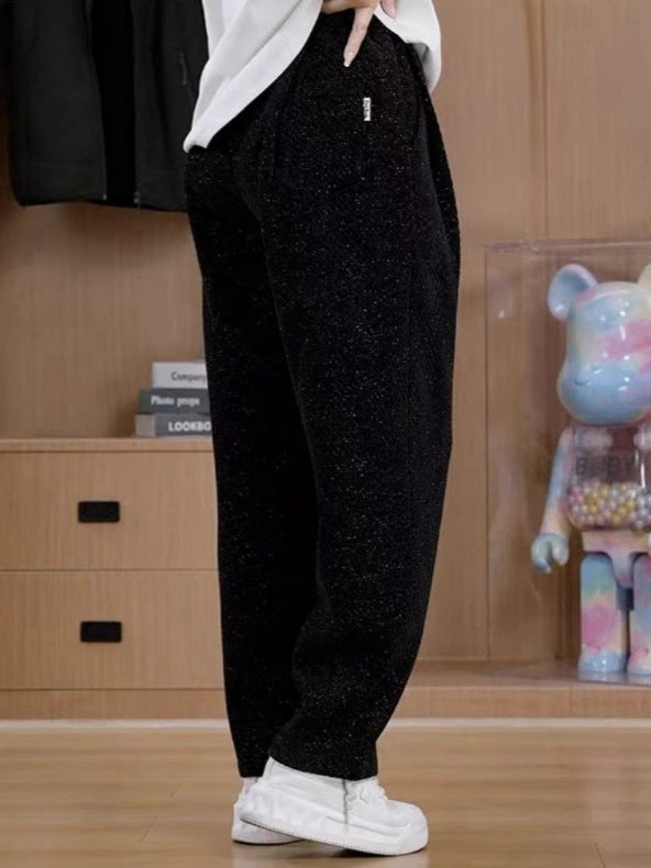 Vertical Stripe Texture Trousers