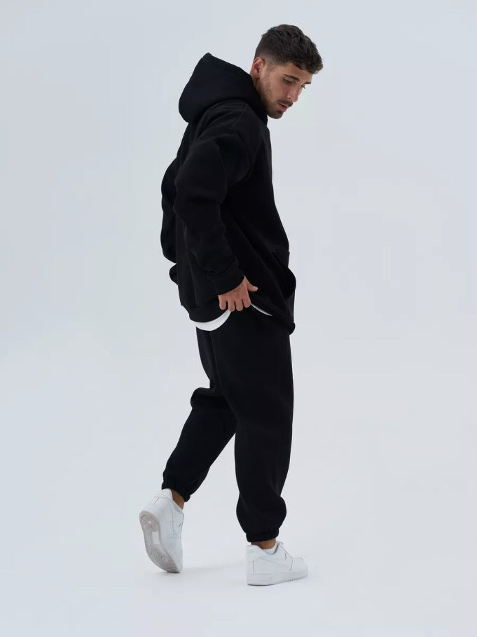 Oversized Terrycloth Drop-Shoulder Hoodie