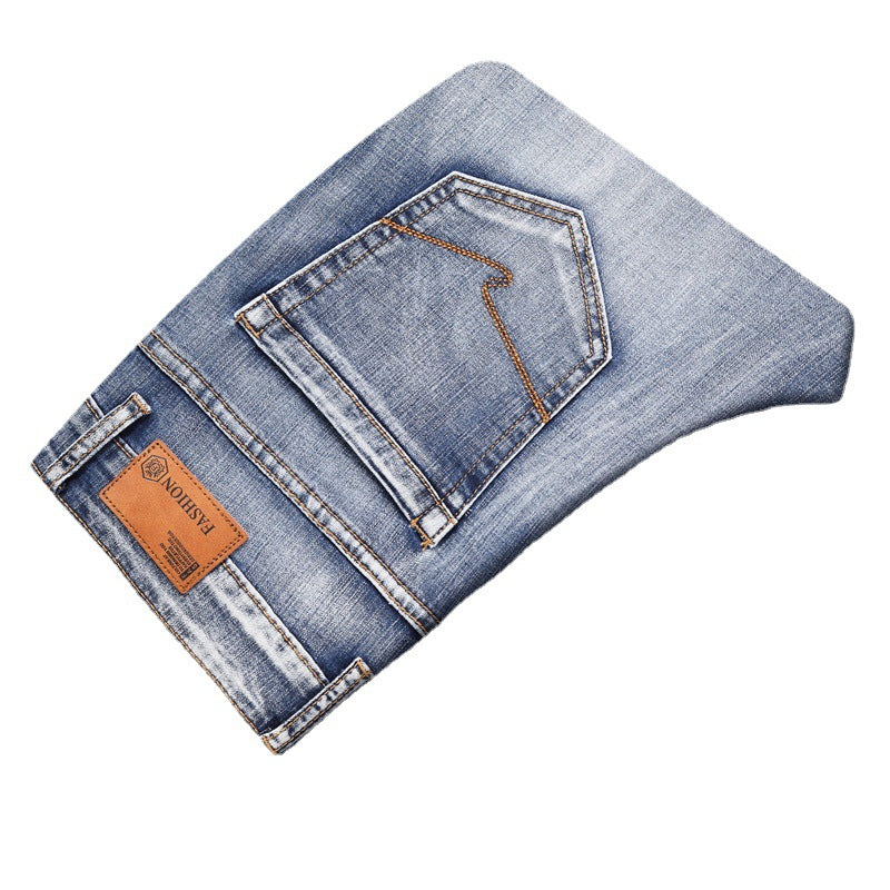 Light Wash Slim-Fit Denim Jeans