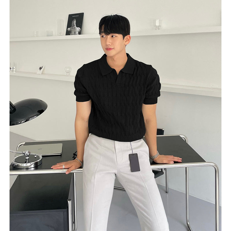 Textured Knit Polo