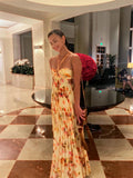 Printed Halter Maxi Dress