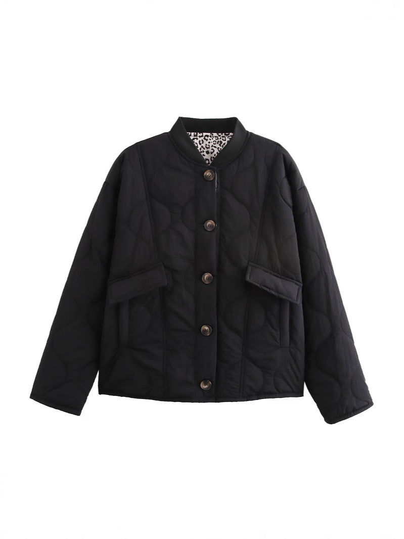Women's Quilted Button Jacket
