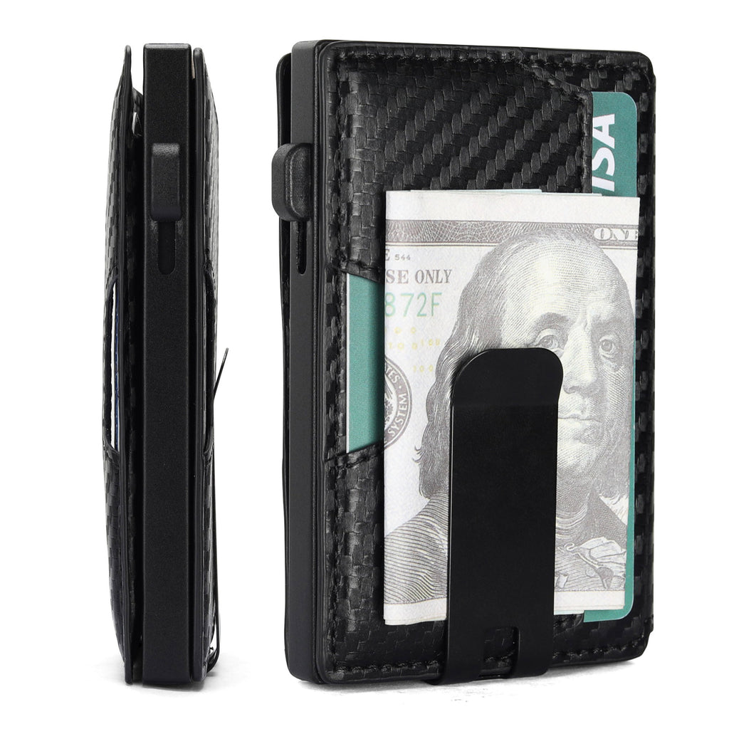 Amazon's new bi-fold multi-function credit card wallet RFID anti-theft swipe business multi-function men's wallet
